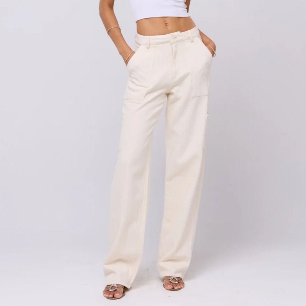 Resa Elsa Cargo Pant In Cream Size Xs